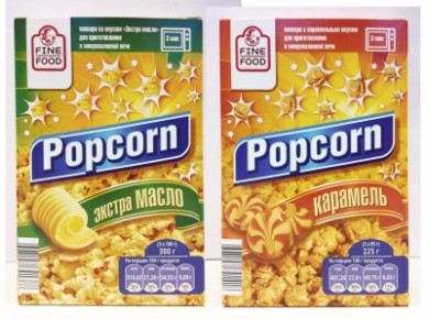 Попкорн карамельный FINE FOOD, 3х85г, 1 упаковка