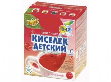 Киселек детский  ВАЛЕТЕК малина, 200г, 1 штука
