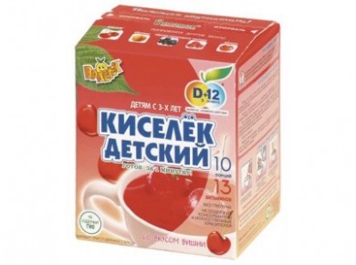 Киселек детский ВАЛЕТЕК вишня, 200г, 1 штука