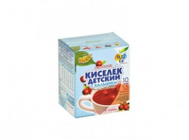 Киселек  ВАЛЕТЕК с кальцием клюква, 200г, 1 штука