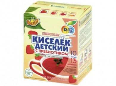 Киселек  ВАЛЕТЕК с пребиотиком клубника,200г, 1 штука