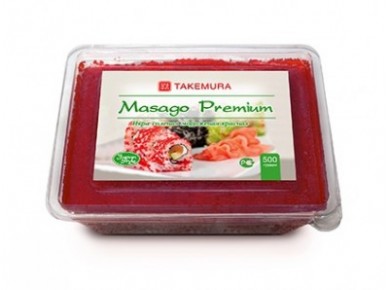 Икра Масаго TAKEMURA Премиум красная, 500г, 1 штука