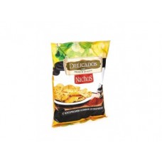 Чипсы DELICADOS nachos кукурузные с кусочками оливок и паприкой, 150г., 1 штука
