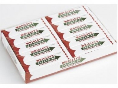 Жевательная резинка без сахара WRIGLEY S SPEARMINT сладкая мята, 13г*20, 20 штук