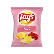 Чипсы LAY`S со вкусом краба, 80г, 1 штука