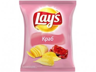 Чипсы LAY`S со вкусом краба, 80г, 1 штука