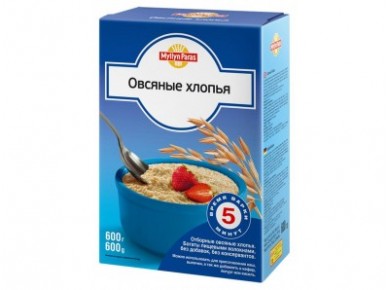 Хлопья овсяные MILLYN PARAS, 600г, 1 упаковка