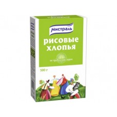 Хлопья МИСТРАЛЬ рнисовые, 500г, 1 штука