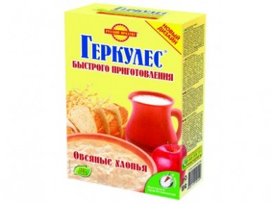 Овсяные хлопья РУССКИЙ ПРОДУКТ Геркулес быстрого приготовления, 420г, 1 штука