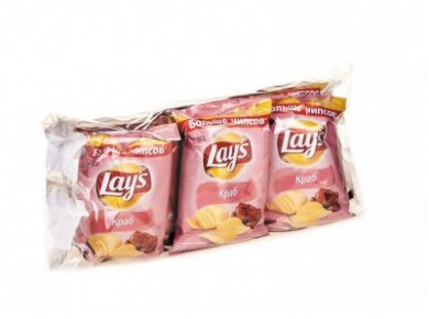 Чипсы LAY`S Краб, Бекон (микс), 35г, 1 штука