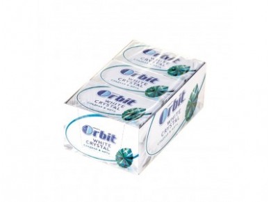 Жевательная резинка ORBIT Crystal Сладная Мята, 21г, 1 штука