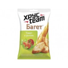 Сухарики ХРУСTEAM багет со вкусом томата и зелени, 60г, 4 штуки