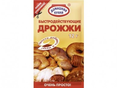 Дрожжи ДОМАШНЯЯ КУХНЯ быстродействующие, 12г, 1 штука