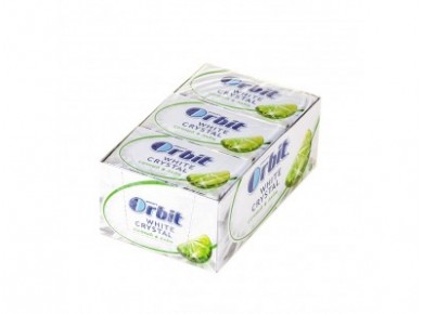 Жевательная резинка ORBIT White Crystal Сочный Лайм, 21г, 1 штука