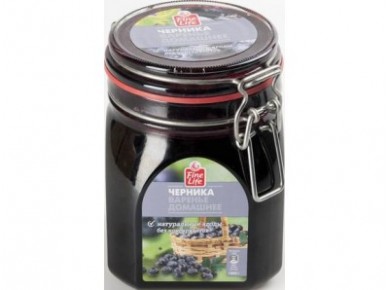 Варенье FINE LIFE Черничное, 1кг, 1 штука