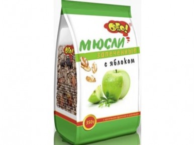 Мюсли ОГО! запеченные с яблоком, 350г, 1 штука