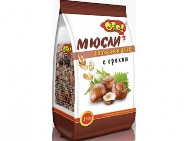 Мюсли ОГО! запеченные с Орехом, 350г, 1 штука