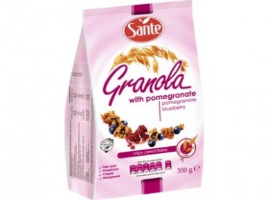 Овсяные хлопья SANTE Черника, 350г, 1 штука