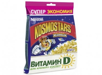 Готовые завтраки NESTLE Kosmostars Медовый, 450г, 1 штука