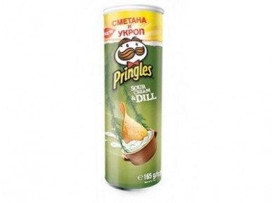 Чипсы PRINGLES Сметана и Укроп, 165г, 2 упаковки