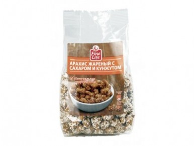Жареный арахис FINE LIFE с сахаром и кунжутом, 250г, 1 штука