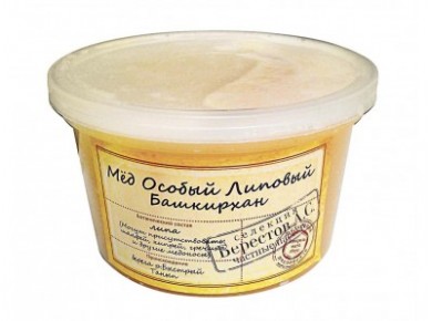 Мед БЕРЕСТОВ особый Липовый Башкирхан, 360г, 1 штука