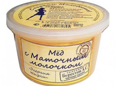 Мед БЕРЕСТОВ с маточным молочком, 350г, 1 штука
