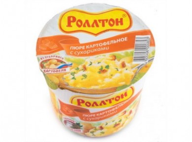 Пюре картофельное РОЛЛТОН с сухариками, 40г, 2 штуки