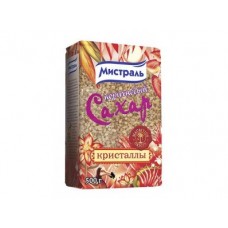 Сахар коричневый МИСТРАЛЬ кристаллы, 500г, 1 штука