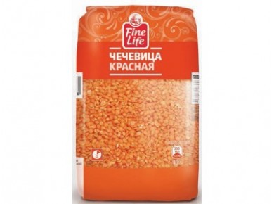 Чечевица красная  FINE LIFE, 450г, 1 штука