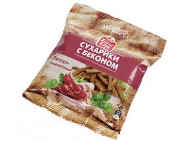 Сухарики FINE LIFE со вкусом бекона, 40г, 1 штука