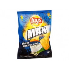 Чипсы LAY`S макс со вкусом сметаны и лука, 100г, 1 штука