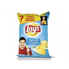 Чипсы LAYS Сметана и зелень, 250г, 1 штука