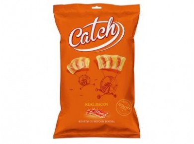 Кукурузные снеки CATCH со вкусом бекона, 70г, 1 штука