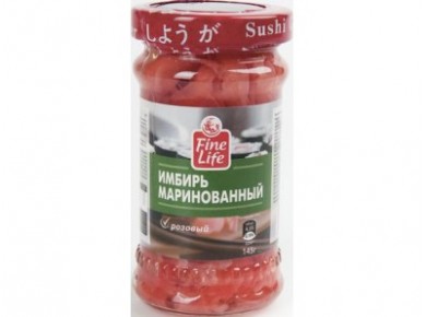 Имбирь FINE LIFE маринованный розовый, 145г, 1 штука