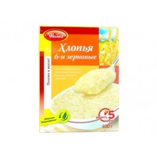 Хлопья 6-и зерновые УВЕЛКА, 500г, 1 штука