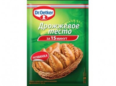 Смесь DR. OETKER дрожжевое тесто за 15 минут, 32г, 1 упаковка