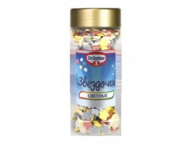 Посыпка DR. OETKER звездочки цветные, 35г, 1 палета