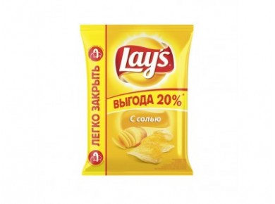 Чипсы LAYS с солью, 225г, 1 штука