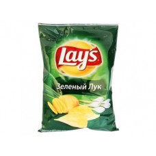 Чипсы LAYS Зеленый лук, 225г, 1 штука