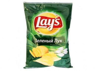 Чипсы LAYS Зеленый лук, 225г, 1 штука