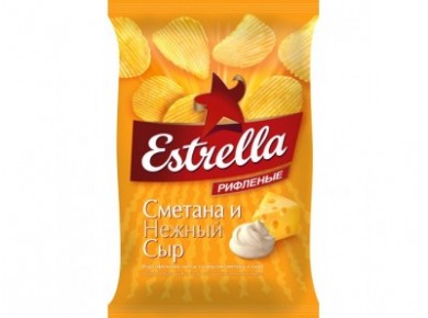 Чипсы ESTRELLA со вкусом сметаны и сыра, 85г, 1 штука