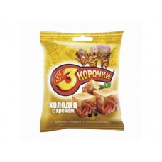 Сухари ТРИ КОРОЧКИ со вкусом холодца и хрена, 40г, 5 штук