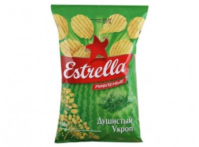 Чипсы ESTRELLA со вкусом укропа, 160г, 1 штука