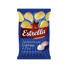 Чипсы ESTRELLA со вкусом сметаны и лука, 160г, 1 штука
