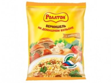 Вермишель РОЛЛТОН грибная, 60г, 10 штук