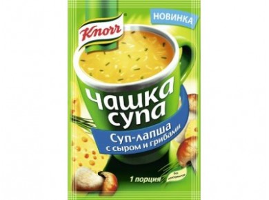 Суп-пюре KNORR быстрого приготовления  в ассортименте, 15г, 6 коробок
