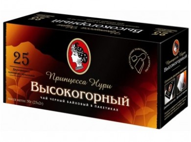 Чай черный ПРИНЦЕССА НУРИ Высокогорный, 25х2г, 1 штука