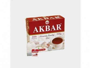 Чай AKBAR красно-белый, 100х2г, 1 коробка