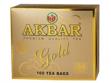 Чай AKBAR черный золотая серия, 100х2г, 1 штука